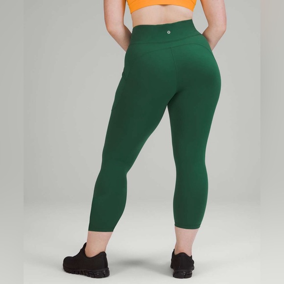 Lululemon Invigorate High Rise Crop 23" size 0 Everglade Green EVRG - Picture 4 of 5